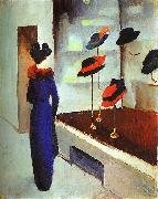 August Macke Milliner's Shop oil on canvas